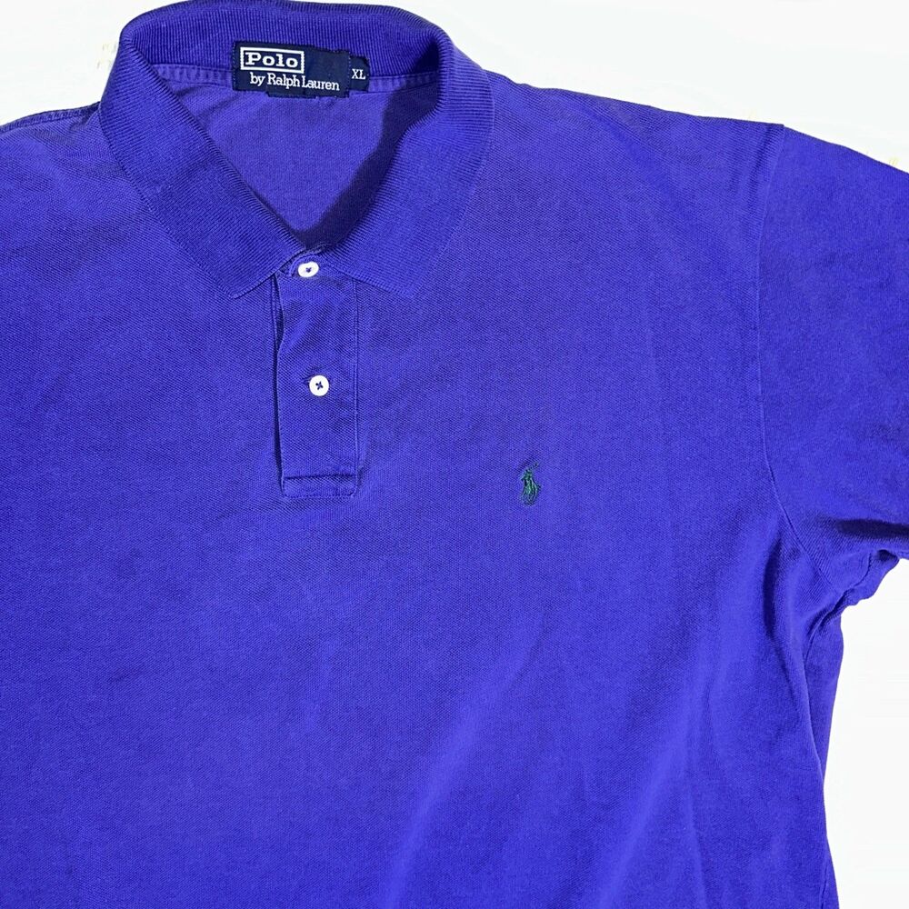 Polo Ralph Lauren Men’s Polo Short Sleeve Size XL (Purple With Green Horse)